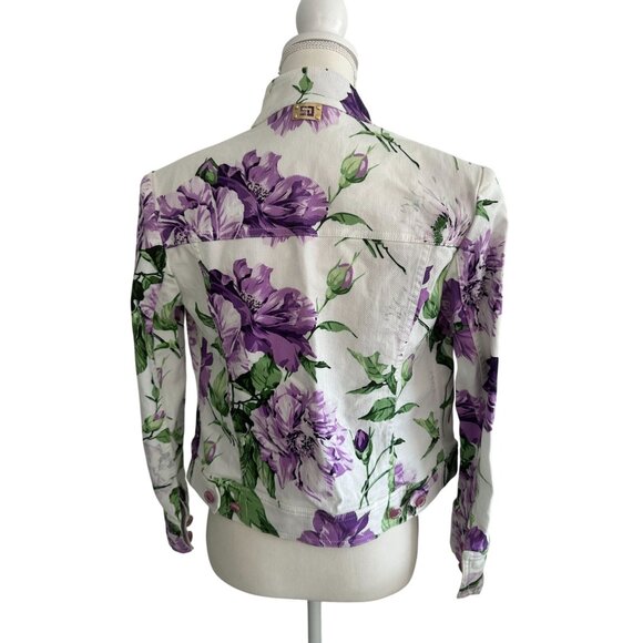 ST JOHN Sport Vintage Mary Gray Floral Jacket Size XS - Picture 7 of 11
